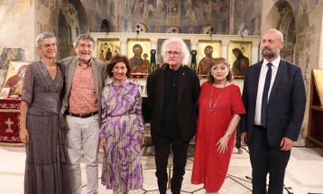 Портрети на Жан-Пјер Симеон и Јордан Плевнеш на фестивалот „Кирилица“ во Будва