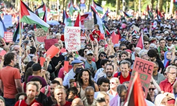 Во Брисел, големи демонстрации во знак на поддршка на Палестинците