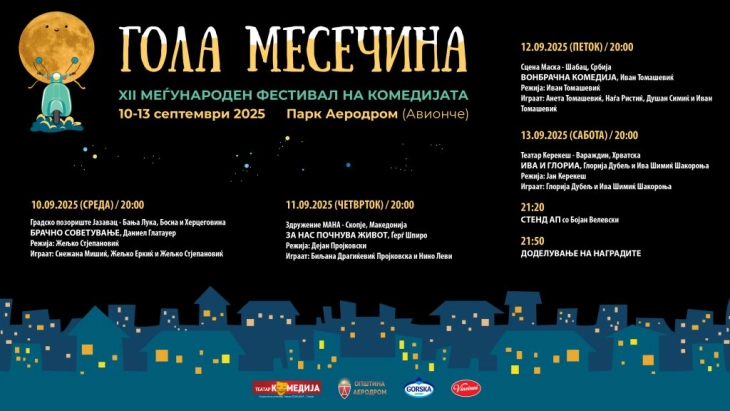 Почнува театарскиот фестивал „Гола месечина“ во Аеродром