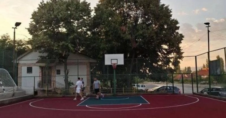 Реконструирано кошаркарското игралиште во село Владевци, Општина Василево