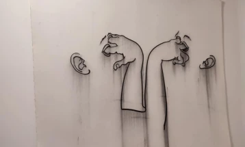 Во македонскиот КИЦ во Белград отворена изложба „Простори на конјукција“