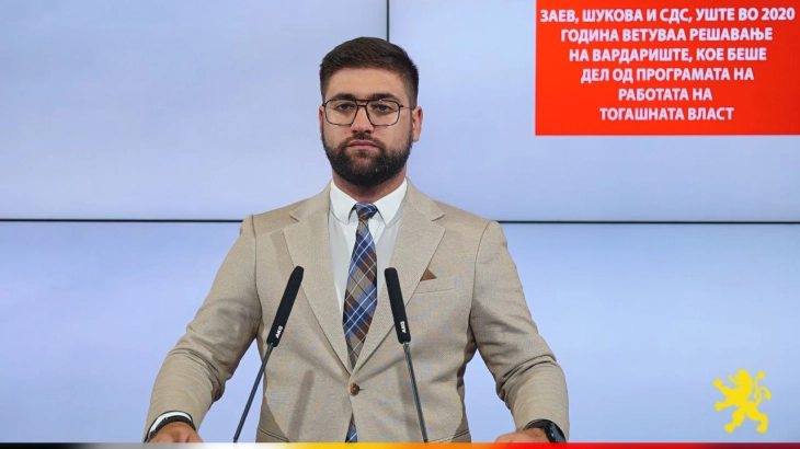 Манасиевски: Заев, Шукова и СДС, уште во 2020 година ветуваа решавање на Вардариште