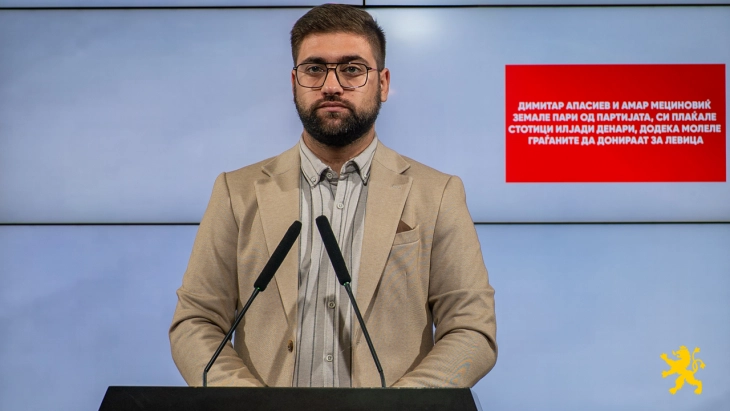 Манасиевски: Димитар Апасиев и Амар Мециновиќ земале пари од партијата, си плаќале стотици илјади денари, додека молеле граѓаните да донираат за Левица