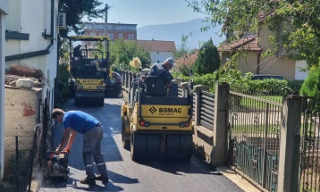 Асфалтирање на улица „400“ во Марино, општина Илинден