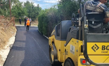 Асфалтирање краци од улица „500“ во Марино, општина Илинден