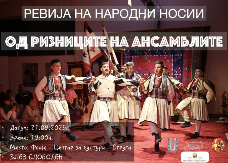 „Од ризниците на ансамблите“ тема на годинашната Ревија на народни носии 