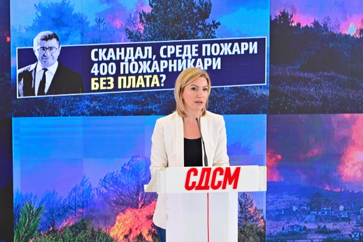Кузеска: СДСМ открива нов скандал, среде пожари 400 пожарникари оставени без плата