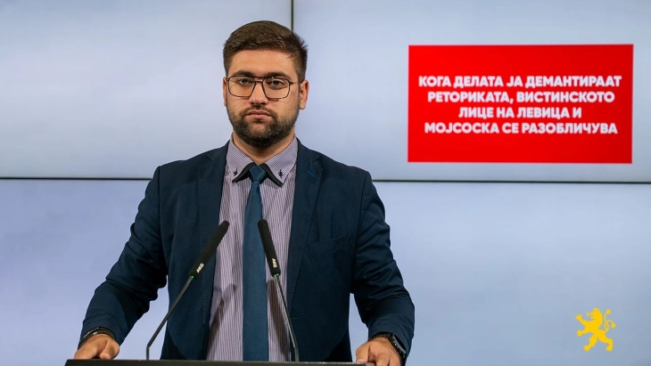 Манасиевски: Кога делата ја демантираат реториката, вистинското лице на Левица и Мојсоска се разобличува