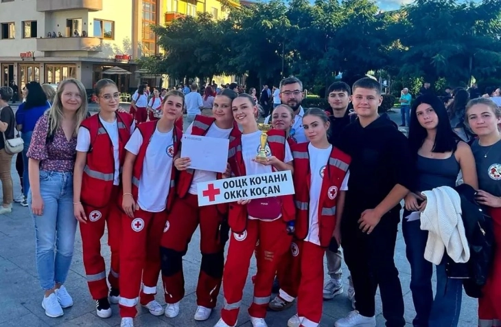 Трето место за екипата на Црвен крст - Кочани на Државниот натпревар по прва помош во Гостивар