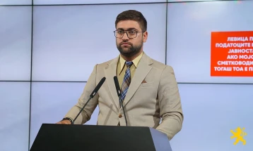 Манасиевски: Левица призна дека податоците кои излегоа во јавноста се точни, ако Мојсоска била сметководител на Левица тогаш тоа е противзаконски