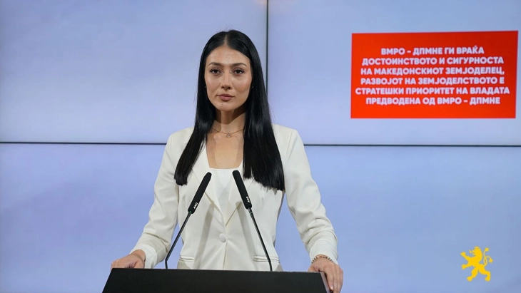 Андоновска: ВМРО-ДПМНЕ ги враќа достоинството и сигурноста на македонскиот земјоделец, развојот на земјоделството е стратешки приоритет на Владата 