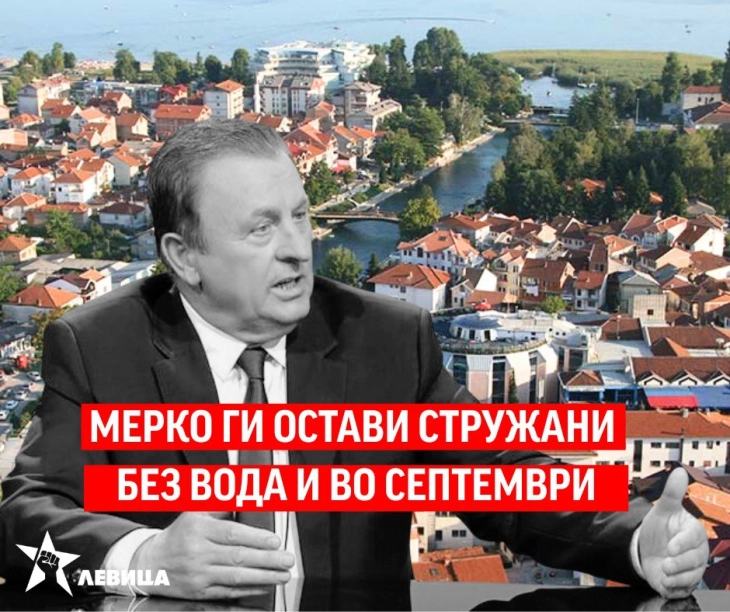Левица: Мерко ги остави стружани без вода и во септември