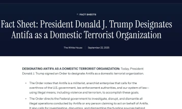 US government designates Antifa as 'domestic terrorist organization'