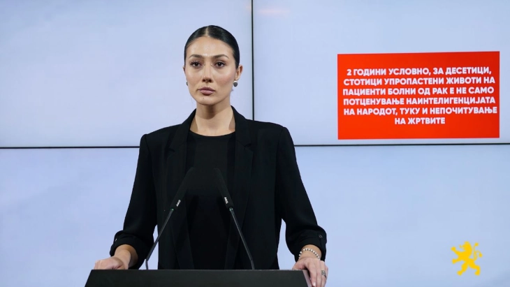 Андоновска: Две години условно, за десетици, стотици упропастени животи на пациенти болни од рак е не само потценување на интелигенцијата на народот, туку и непочитување на жртвите