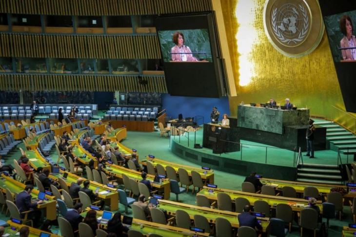 Сиљановска - Давкова во ОН: Сакаме да се интегрираме во ЕУ, но без дополнителни услови и со зачувано национално достоинство (видео)