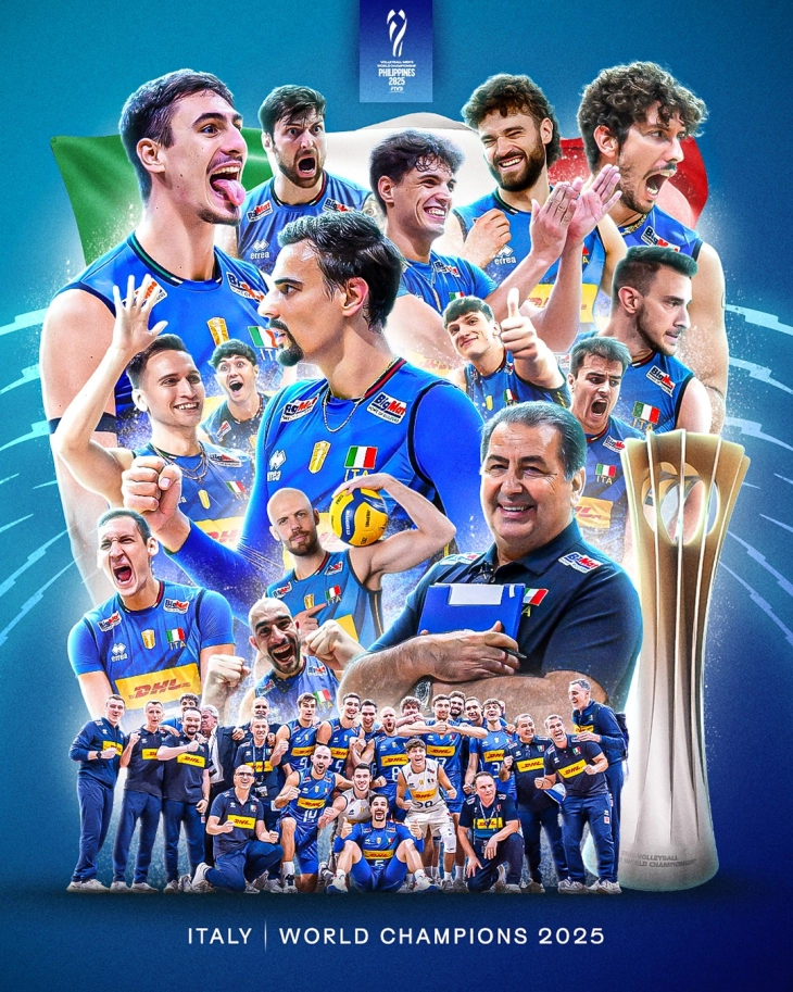 Италија ја одбрани светската титула во одбојка