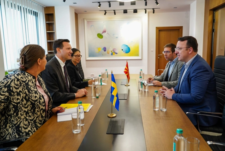 Deputy PM Nikoloski meets Swedish Ambassador Sohlström