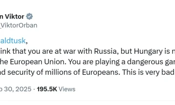 Орбан до Туск: Можеби мислите дека сте во војна со Русија, но Унгарија не е