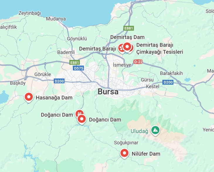 Властите во Бурса воведуваат режим на вода поради сушењето и намалувањето на нивото на браните низ градот