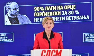 Цаневска Арсовска: 90% лаги на Орце Ѓорѓиевски за 80 % неисполнети ветувања