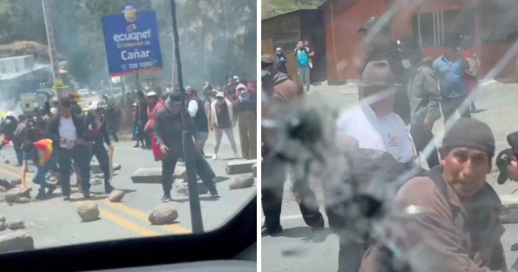 Пет лица уапсени за напад со камења врз автомобилот на еквадорскиот претседател Нобоа