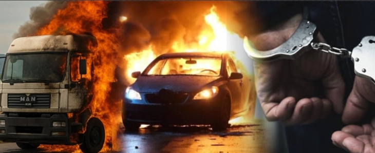 Млади скопјани лишени од слобода, осомничени за предизвикување пожар на две товарни и едно патничко возило