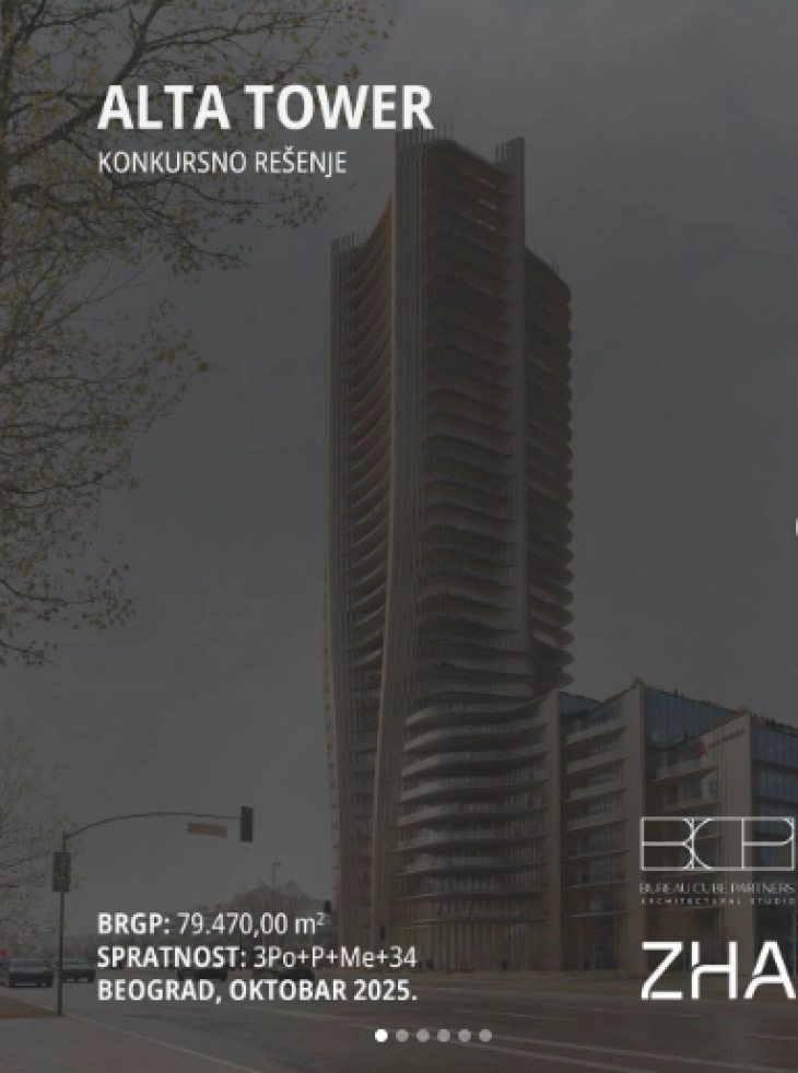 „Алта банка“ ќе гради зграда со 35 ката во Нов Белград