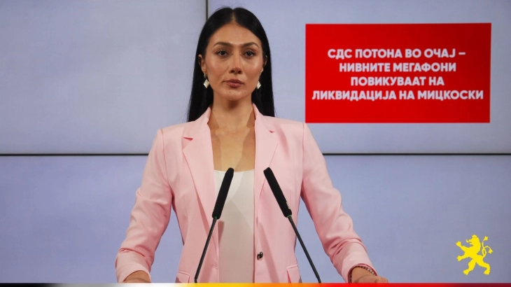 Андоновска: СДС потона во очај - нивните мегафони повикуваат на ликвидација на Мицкоски