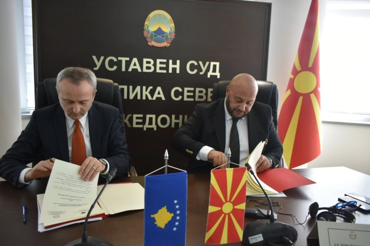 Уставните судови на Република Северна Македонија и Република Косово потпишаа Меморандум за разбирање и соработка