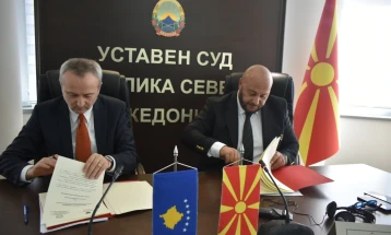 Уставните судови на Република Северна Македонија и Република Косово потпишаа Меморандум за разбирање и соработка