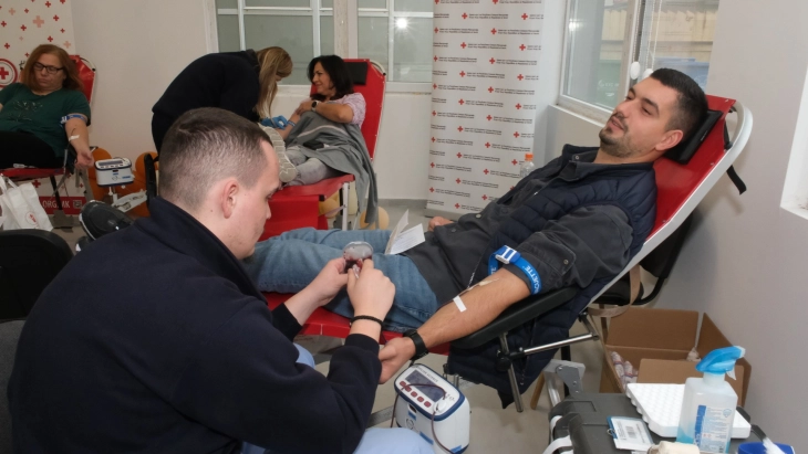 Крводарителска акција во Карпош: Дарувањето крв значи живот