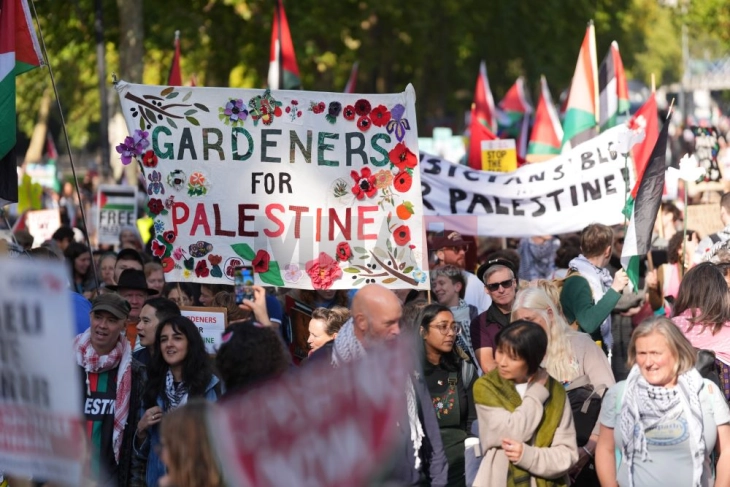 Во Лондон одржани пропалестински и произраелски собири