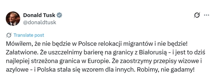 Туск: Полска изземена од обврските на европскиот пакт за миграција