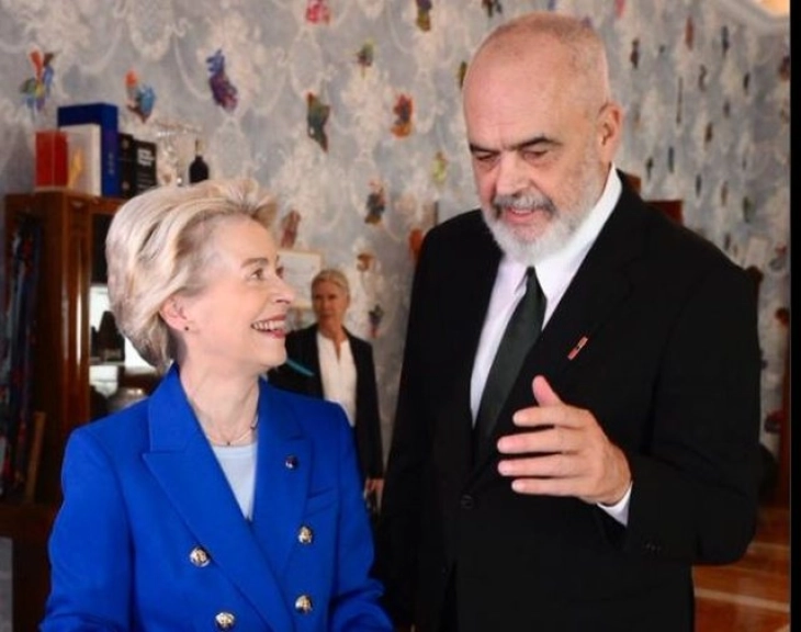 Претседателка на ЕК, Урсула фон дер Лајен, утре со посетата на Тирана ја почнува годишната турнеја низ Западен Балкан