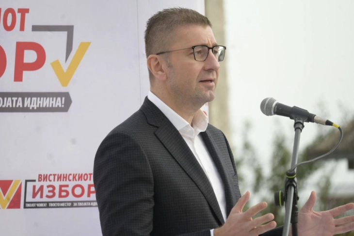 Мицкоски: ВМРО-ДПМНЕ нуди програма и проекти, додека СДС-ДУИ-Левица излегуваат со најцрната и најмизерната кампања што некогаш Македонија ја видела