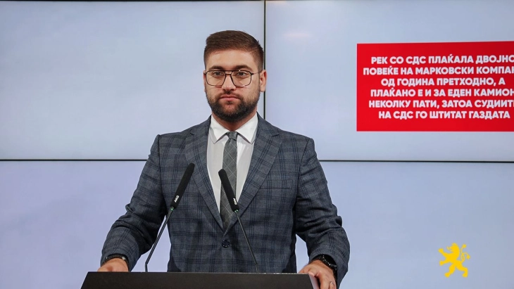 Манасиевски: РЕК со СДС плаќала двојно повеќе на Марковски компани од година претходно, а плаќано е и за еден камион неколку пати, затоа судиите на СДС го штитат газдата