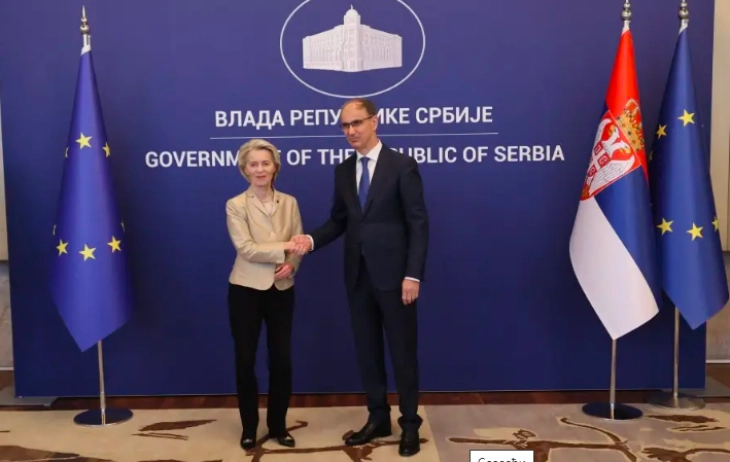 Во Белград средба на српскиот премиер со претседателката на ЕК