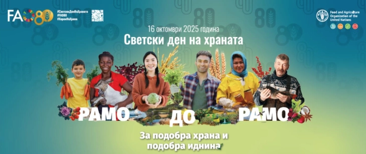 Одбележување на Светскиот ден на храната и 80 години од основањето на ФАО