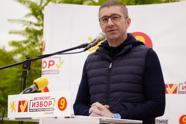 Mickoski: Back VMRO-DPMNE candidates to ensure those ruining Macedonia for 20 years don’t return