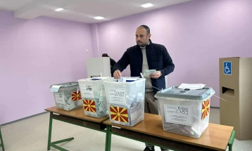 VMRO-DPMNE Skopje mayor candidate Orce Gjorgjievski's statement after voting