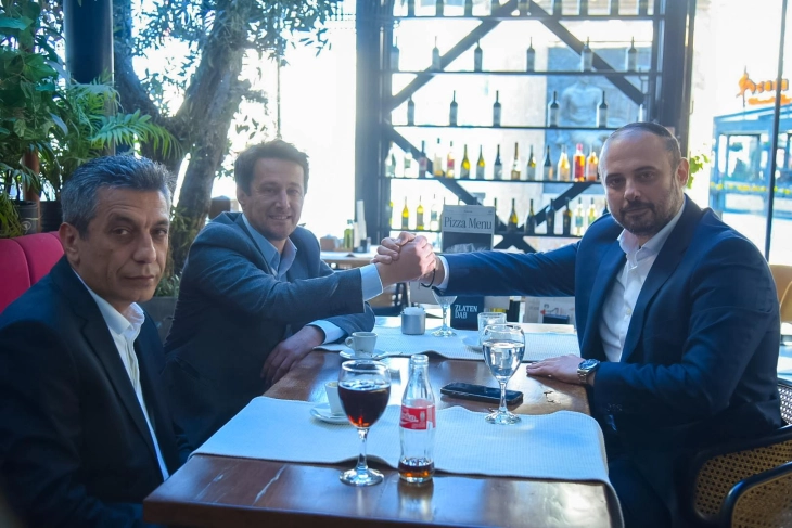 Ѓорѓиевски на средба со Меџити и Бакиу од ВРЕДИ: Добив искрена и силна поддршка за вториот круг во Скопје