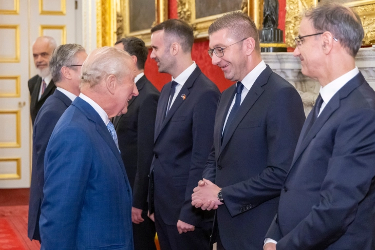 Mickoski: Meeting with King Charles III a recognition, encouragement to continue on path of shared values, trust and partnership