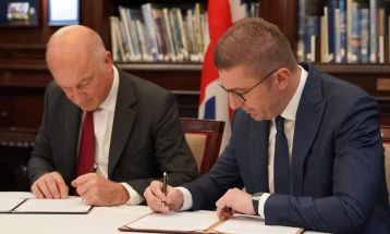 PM Mickoski signs MoU with US-UK company Burstock, to invest up to US$150 million in defense industry