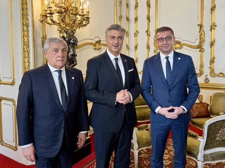 Mickoski në Londër u takua me Plenkoviqin dhe me Odil Reno - Bason