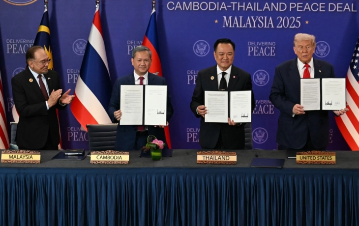 Thailand and Cambodia sign peace deal in presence of Trump