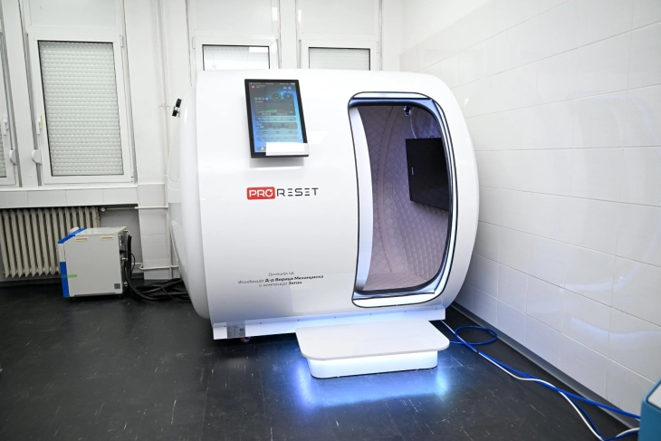 Skopje’s September 8 hospital receives hyperbaric chamber