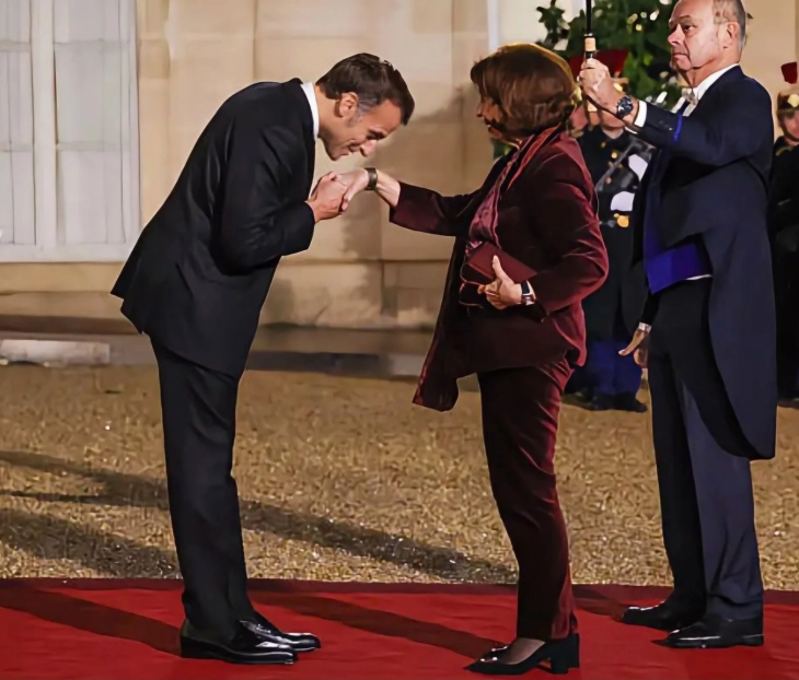 Siljanovska Davkova attends dinner hosted by Macron in honour of leaders participating in Paris Peace Forum