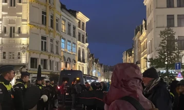 Тројца уапсени при судири меѓу полицијата и пропалестински демонстранти во Антверпен 