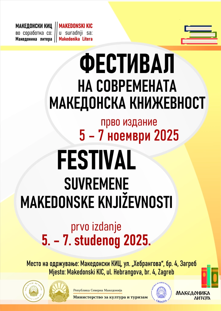 Contemporary Macedonian Literature Festival begins in Zagreb