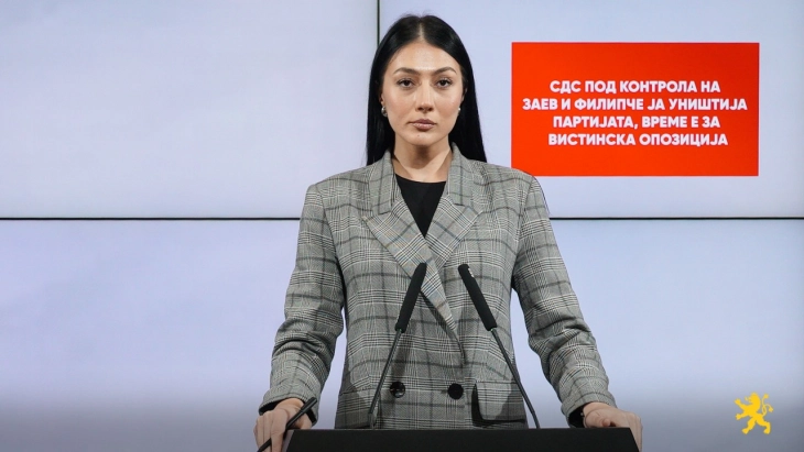 Андоновска: СДС под контрола на Заев и Филипче ја уништија партијата, време е за вистинска опозиција